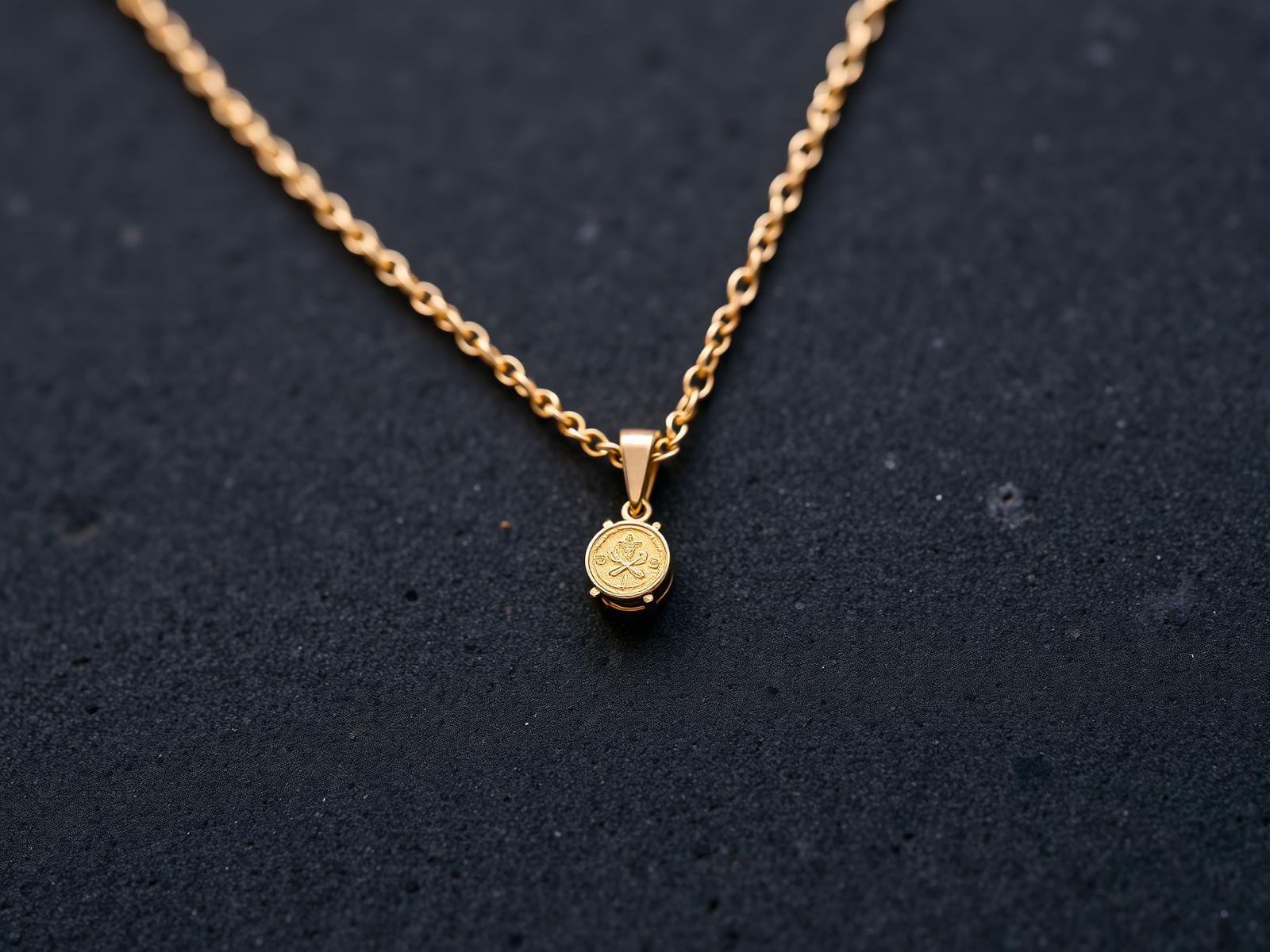 Goldcollier mit Anhänger